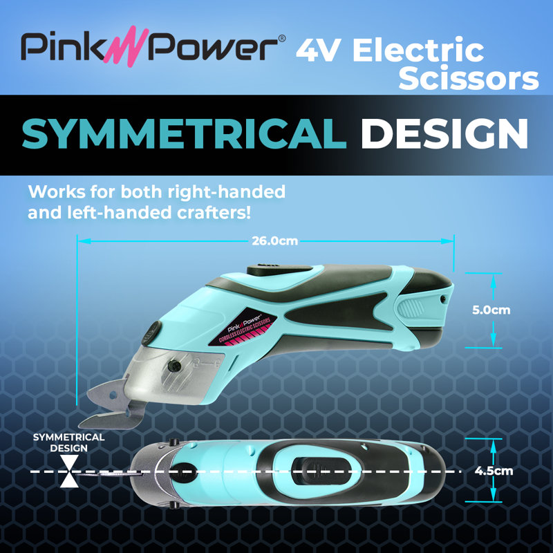 Coupe-papier électrique sans fil Pink Power, Éclaboussure turquoise