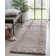 Berte Modern Solid Beige/Grey Textured Shag Rug