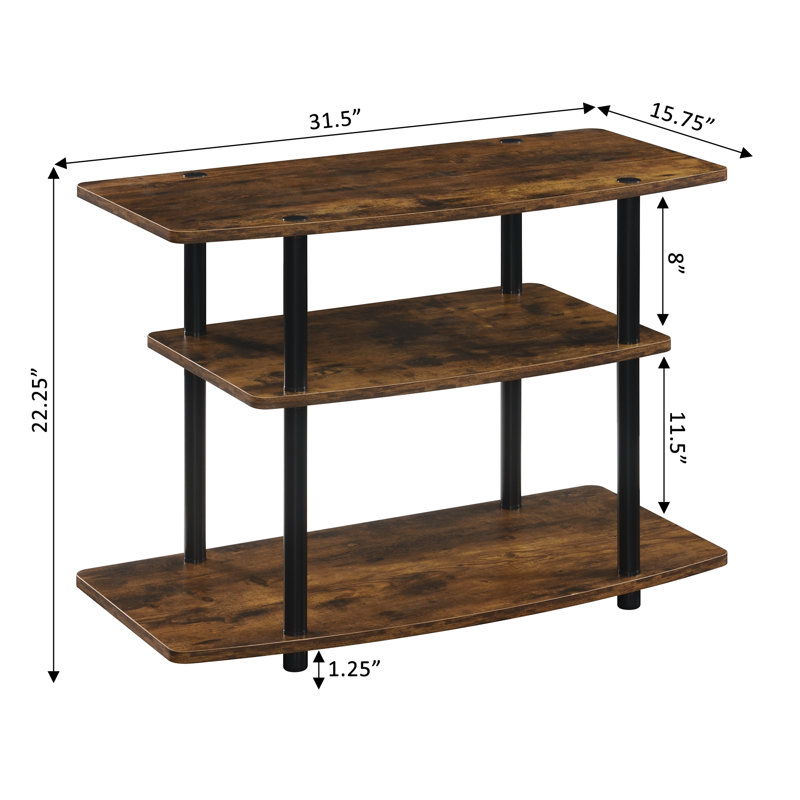 Edwin TV Stand for TVs up to 32", Barnwood/Black