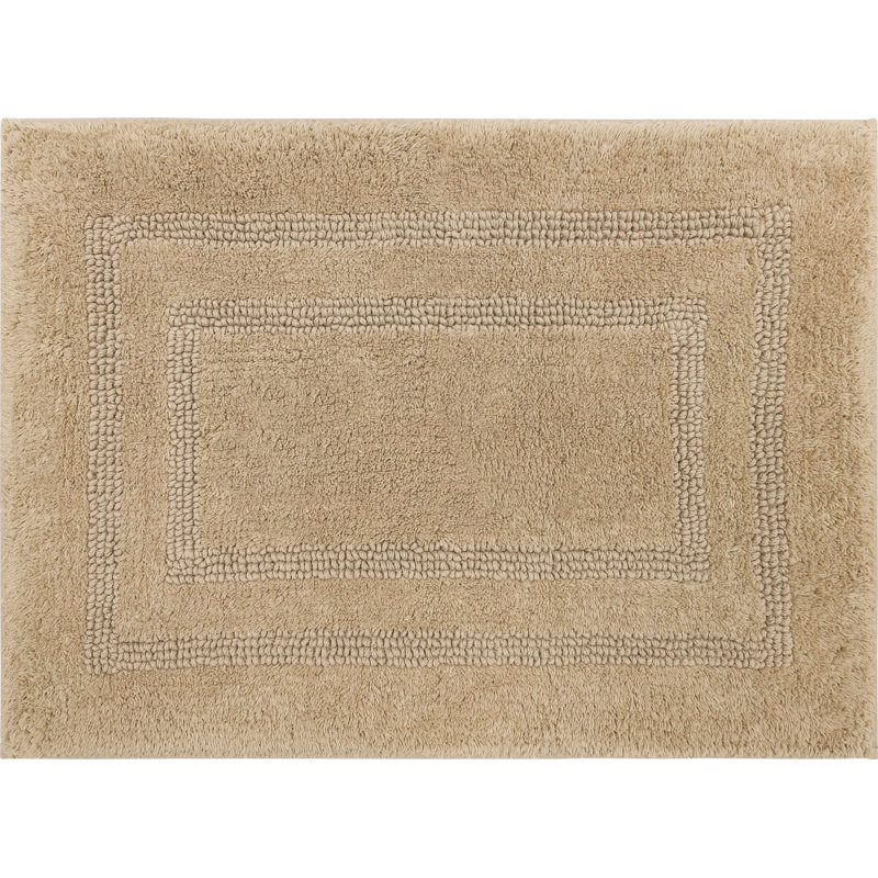 Kail Plush Stain/Fade Resistant Machine Washable Bath Mat, 27" W x 45" L, Taupe