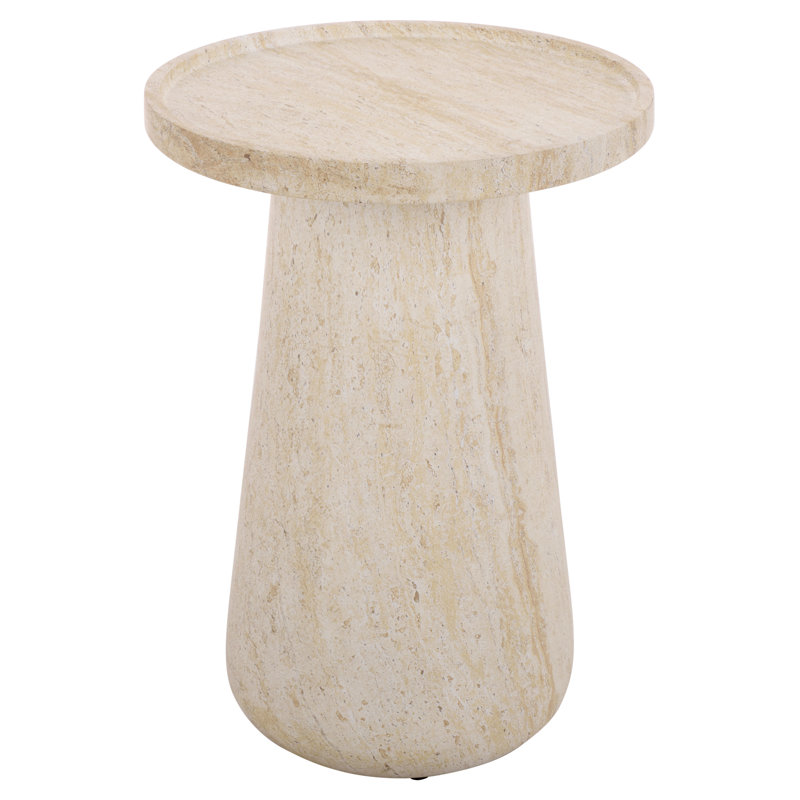 Aurielle Accent Table, Travertine