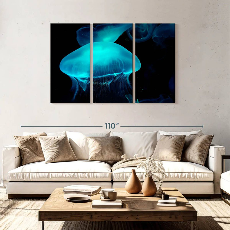 Moon Jellyfish, 48" H x 74" W