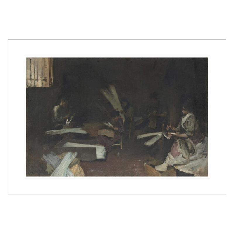 «Venetian Glass travailleurs» par John Singer Sargent - impression giclée encadrée, H 21,52 po x l 29,5 po