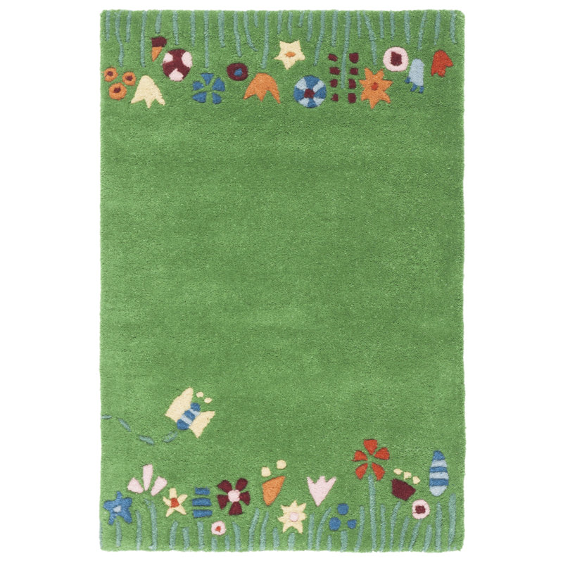 Claro Hand Tufted Indian Wool Rug, Rectangle 2' x 3'