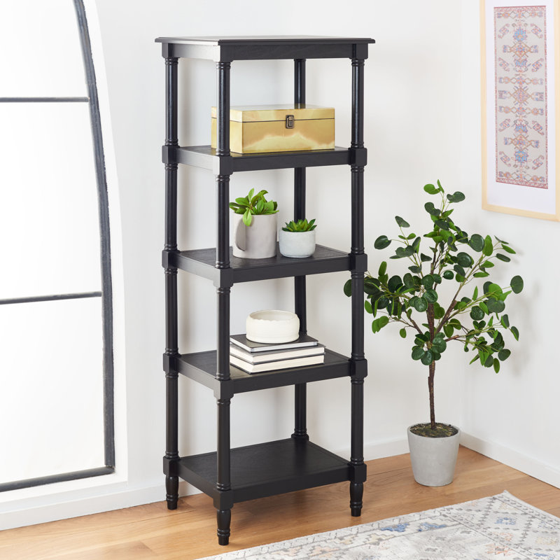 Bibliothèque standard 19,75 "Essense, Noir, (5 tablettes) H 53,5 po x l 19,75 po x P 15,1 po