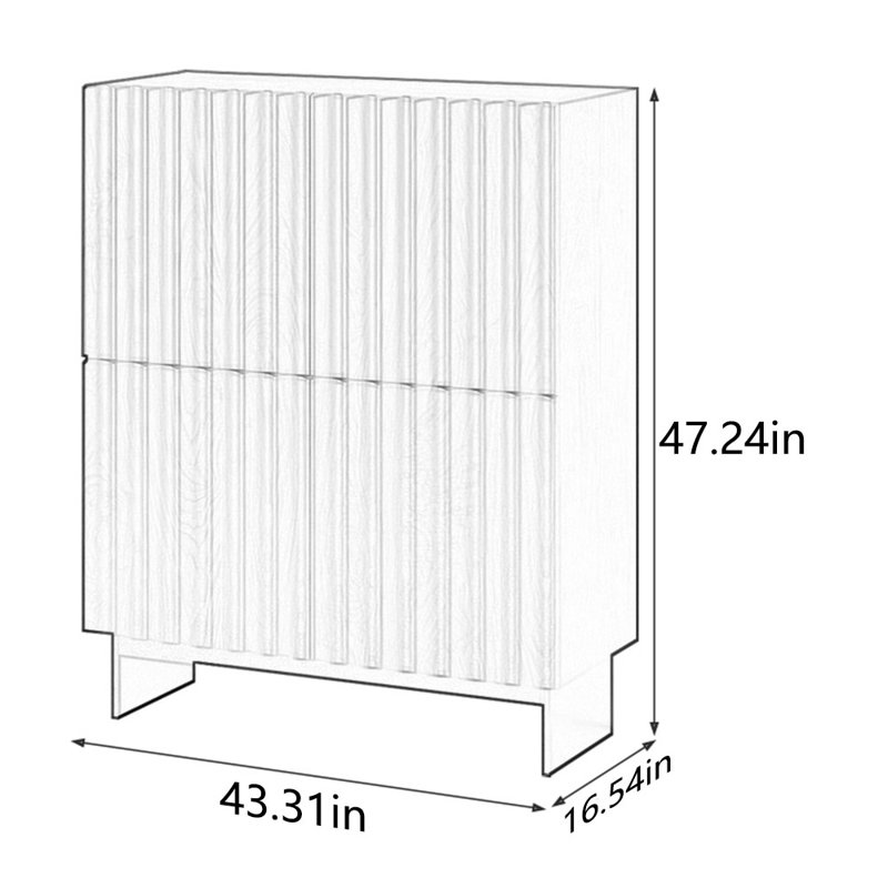 Solid wood display cabinet multi-functional locker, 47.24" H x 43.31" W x 16.54" D