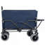 Chariot pliant 3-en-1 avec banquette et plateau de table pliable monté à l'arrière - capacité de 500 lb, pneus de plage 9 po x 4 po pour le camping, la plage, bleu foncé-128815549