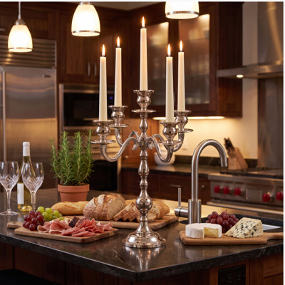 Hampton Silver 5 Arm Candelabra, 13.75"