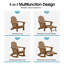 Chaises berçantes pliables en PEHD avec repose-pieds rétractable Adirondack-1829381898