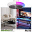 Ventilateur de plafond blanc avec lumières et ventilateurs de plafond à DEL à intensité variable avec haut-parleur Bluetooth 7 lumières DEL RVB 6 vitesses-18519145