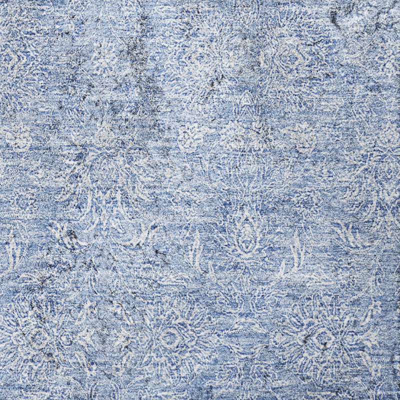 Tapis à poil long de qualité supérieure lavable à la machine ADS703, Ciel, 10 pi x 14 pi