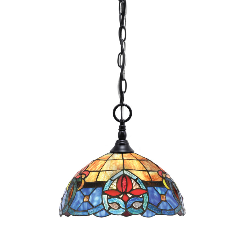 Mini-luminaire suspendu chaîne, verre Sierra 12 po, Noir mat