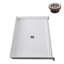 72 po. X 36 po. Base de douche en alcôve en acrylique blanc brillant avec drain central, drain inclus-114639121