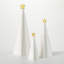 Porcelain Cone Tree - Set Of 3