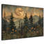 «Enchanted Forest Nightscape with Moon Nature», très grande reproduction d'art encadrée (assemblage requis)-105076223