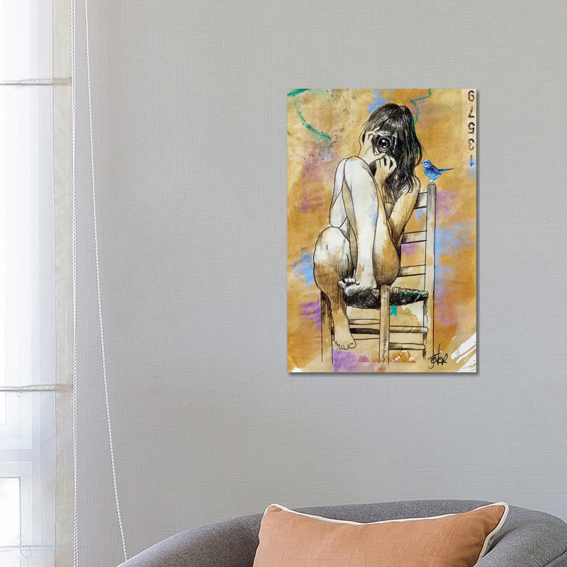 Click Bluebird by Loui Jover - Wrapped Canvas Print, 66.04 cm H x 45.72 cm W x 3.175 cm D