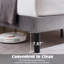 Ensemble de chambre à coucher 3 pièces Pokorny, cadre de lit plateforme tapissier en velours avec tête de lit réglable et 2 tables de chevet, ensemble de chambre à coucher simple avec lattes de bois, aucun sommier requis, assemblage facile-144615899
