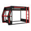 Lit superposé double pleine grandeur avec bureau RVB latéral surdimensionné, connecteurs USB et trou pour câbles, barre lumineuse à DEL, structure de loft Esports robuste-1204997768