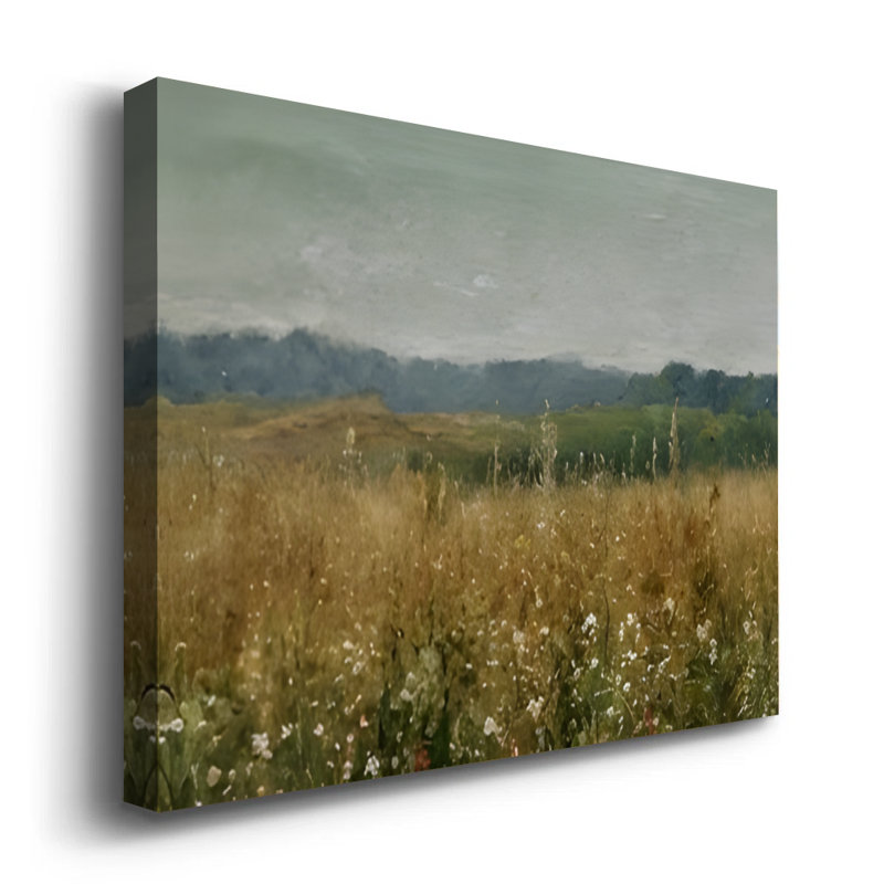 «Prairie Awakening», impressioniste paysage de prairie encadré