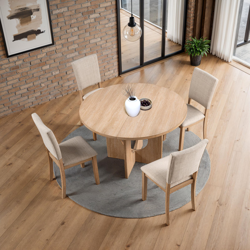 Ensemble de table de salle à manger 5 pièces Quain, Beige