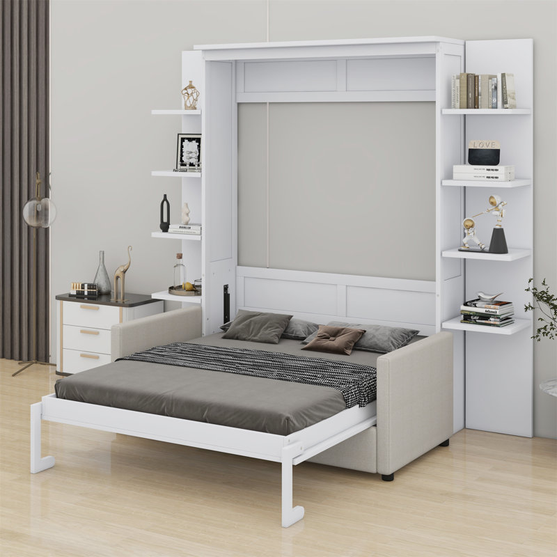 Lit escamotable mural avec canapé Murphy, White
