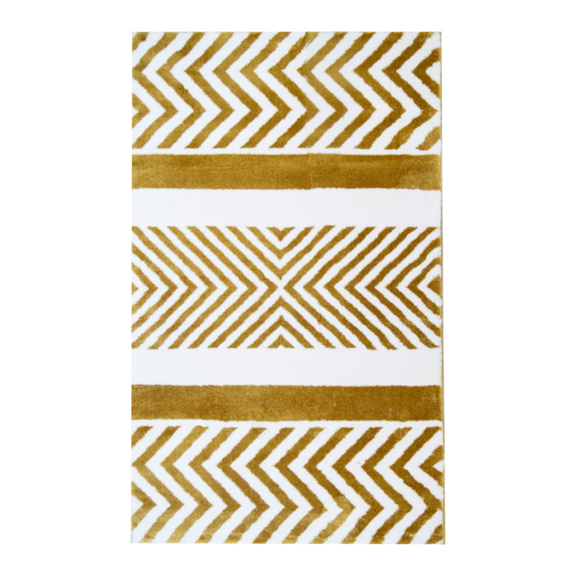 Tapis moutarde Allensville, Rectangle 3 pi 4 po x 5 pi