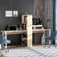 Bureau d'ordinateur 88 po pour 2 personnes avec tablettes de rangement 88 po