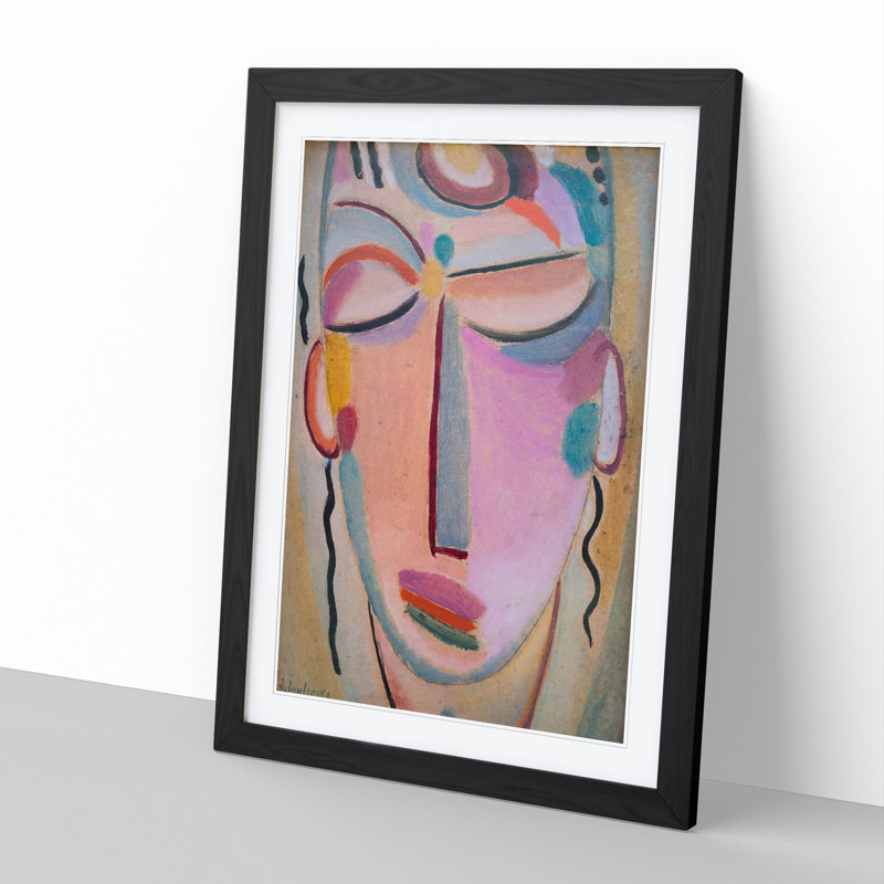 Meditation Vol.1 by Alexej Von Jawlensky - Picture Frame Painting, Black Framed, 36cm H x 27cm W x 2cm D