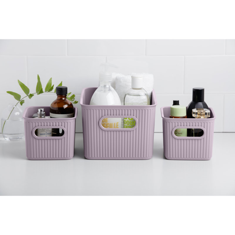 Cube en plastique, Lilas, H 9 po x l 15 po x P 11,5 po