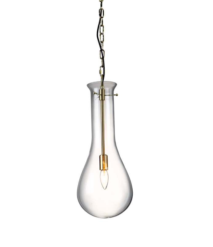 Luminaire suspendu en verre 1 lumière Transitional