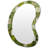 Botanicals Green Floral Tiles III - Abstract Tile Modern Wall Mirror In Asymmetrical Shapes-107228544