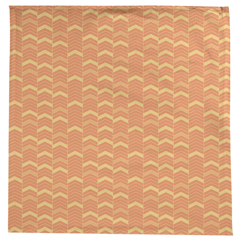 Stephenie Lined Chevrons Tablecloth, Orange/Yellow