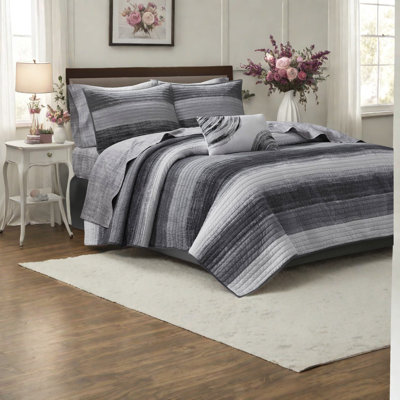 Ensemble de literie pour grand lit 8 pièces, microfibre ultra douce, motif aquarelle moderne pour le confort de la maison