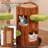 Multi-level Cat Tree With Double Decker Cat House Scratching Posts & Sisal Panel