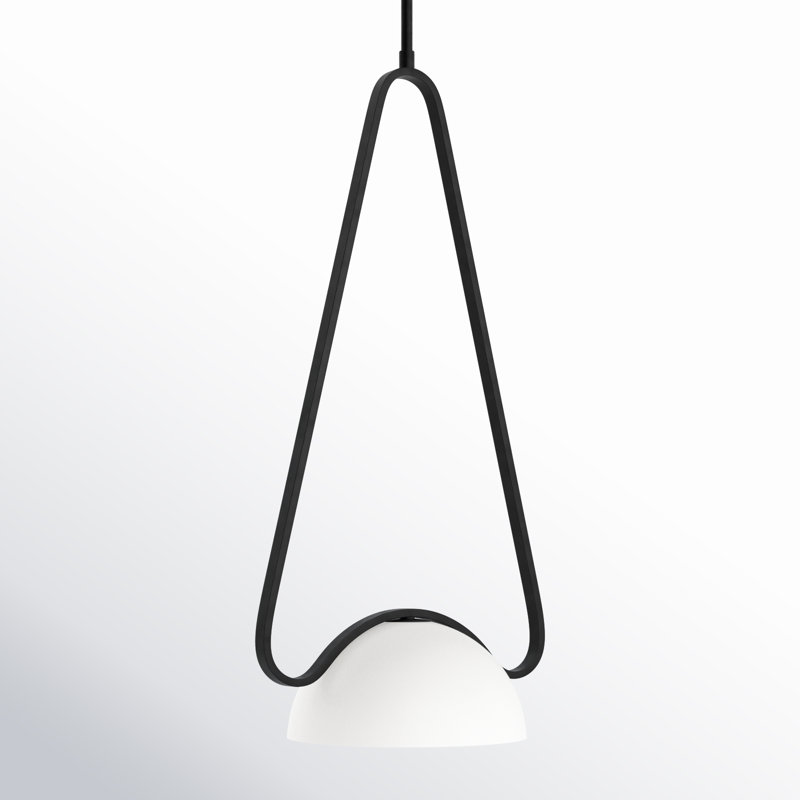 Romaine 1 - Light Matte Black Pendant, 23.75" H x 8" W x 11.5" D
