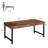 55.12'' W Manufactured Wood and Iron Executive Desk-1809753633