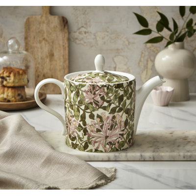 Spode Morris & Co Teapot For Two In White