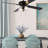 Kimbler 52"W Black 4-Blade LED Ceiling Fan with Clear Glass Shade