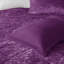 Full/Queen Purple Velvet Comforter - Warm & , Diamond , Includes Shams, Machine Washable Sized Bedding With Pillow