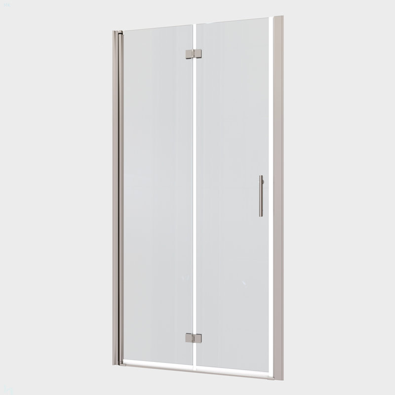 Porte de douche pivotante universelle à ajustement de 1 3/8 po avec finition en verre trempé de 1/4 po 3672