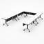 Tables de formation mobiles commerciales avec alimentation intégrée | Ensemble de 5 | Tables gigognes pliables de 80 po | Roulettes verrouillables | Mobilier de salle de conférence et de classe | Blanc | Sièges 10
