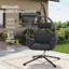 Collapsible Hanging Egg Chair with Stand – Grey Rattan, Waterproof Cushion & Headrest, Adjustable Height, Sturdy Metal Frame, 130kg Capacity, Indoor/Outdoor Hammock Chair for Garden, Patio, Balcony-639265782