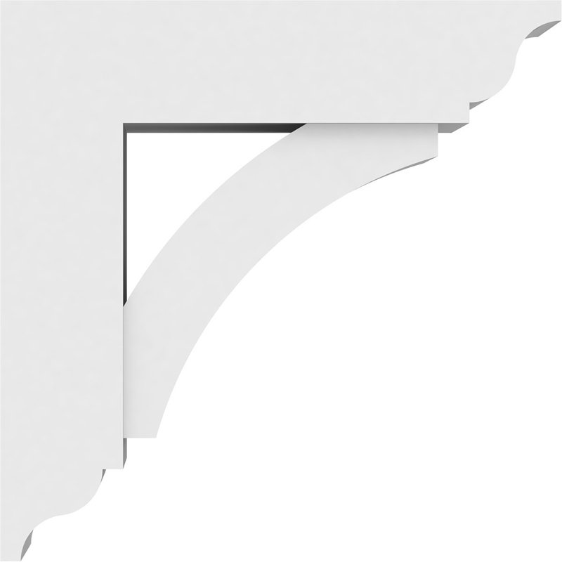 Support standard en PVC de qualité architecturale avec extrémités traditionnelles Thorton, H 16 po x l 5 po x P 16 po