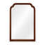 Miroir de coin arrondi en bois massif CUFEifi pour salle de bain, entrée, chambre à coucher et salon