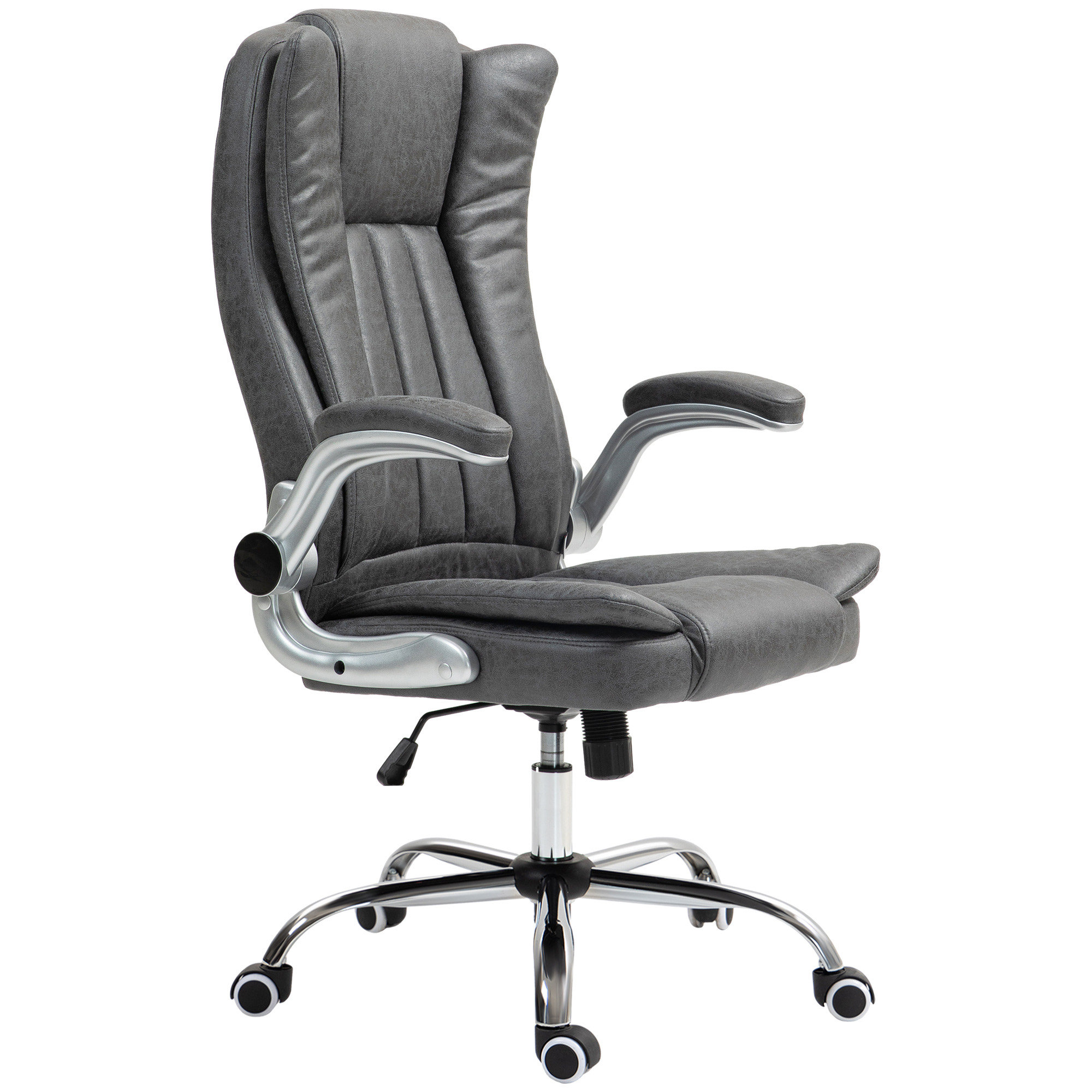 Latitude Run® HOMCOM Executive Office Chair With Padded Flip-Up Arms ...