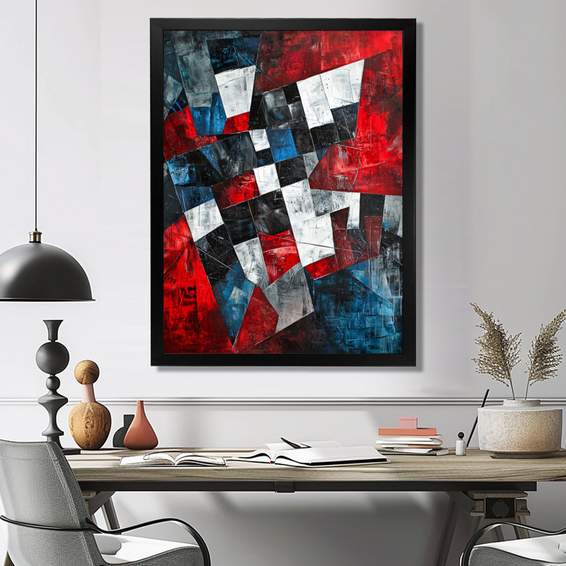Obaza - art mural tendance, H 44 po x l 34 po, Reproduction encadrée sans passe-partout, Noir