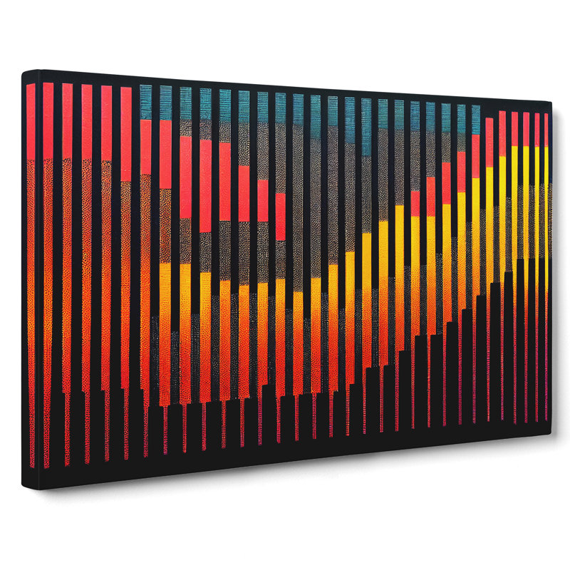 Audio Equalizer Abstract Art Vol.2 - Wrapped Canvas, 35cm H x 50cm W x 3cm D