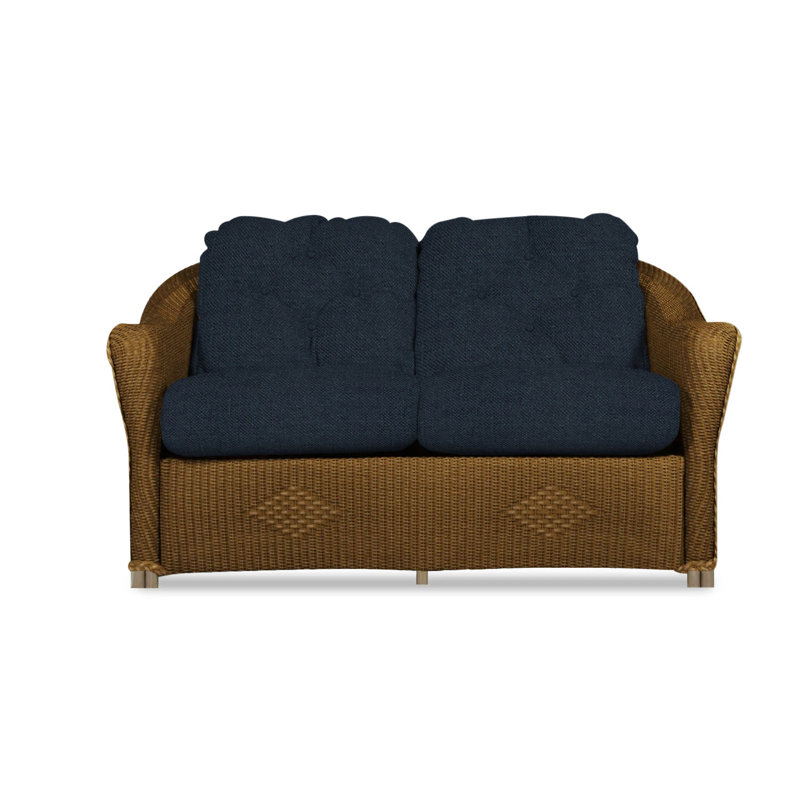 Reflections Outdoor 2 - Seat Loveseat, Sandberg Navy, Matte White