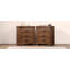 Rustic Three Drawer Reclaimed Solid Wood Farmhouse Nightstand Set Of Two
