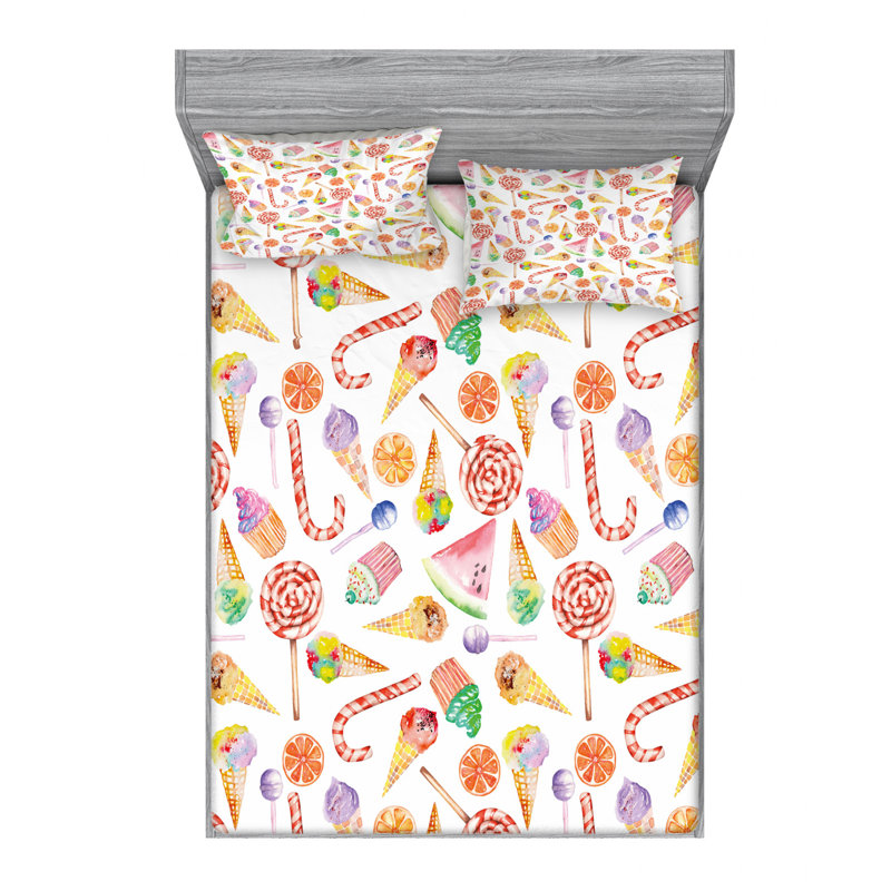 Microfiber Sheet Set, Queen Sheet Set with Fitted Sheet